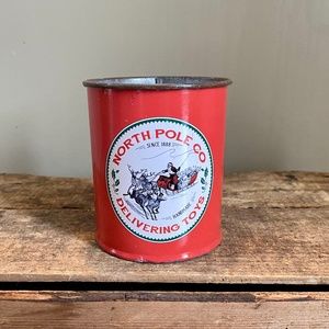 Vintage Reproduction Christmas Can Decor